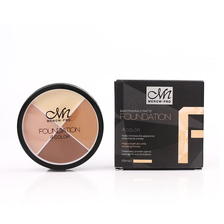 Hot Sale Nuo Foundation Cream Four-Color Concealer Toning Cosmetics