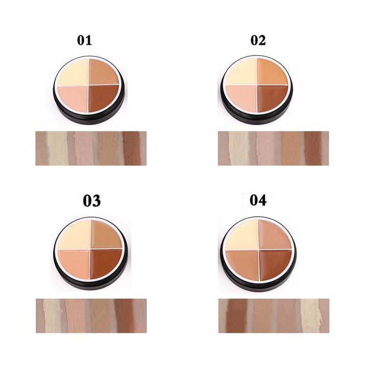 Hot Sale Nuo Foundation Cream Four-Color Concealer Toning Cosmetics