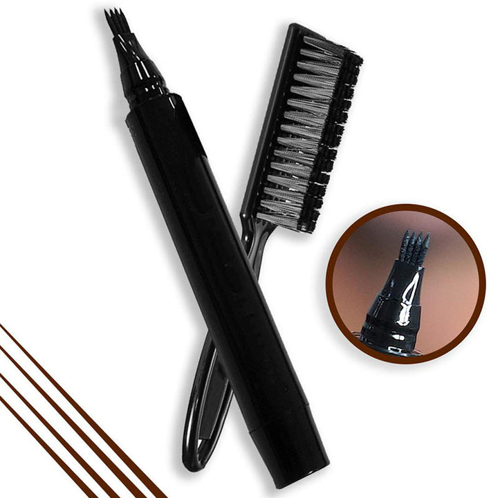 Four-pronged Beard Pen Beard Filling Pen Beard Pencil And Beard Brush Combination