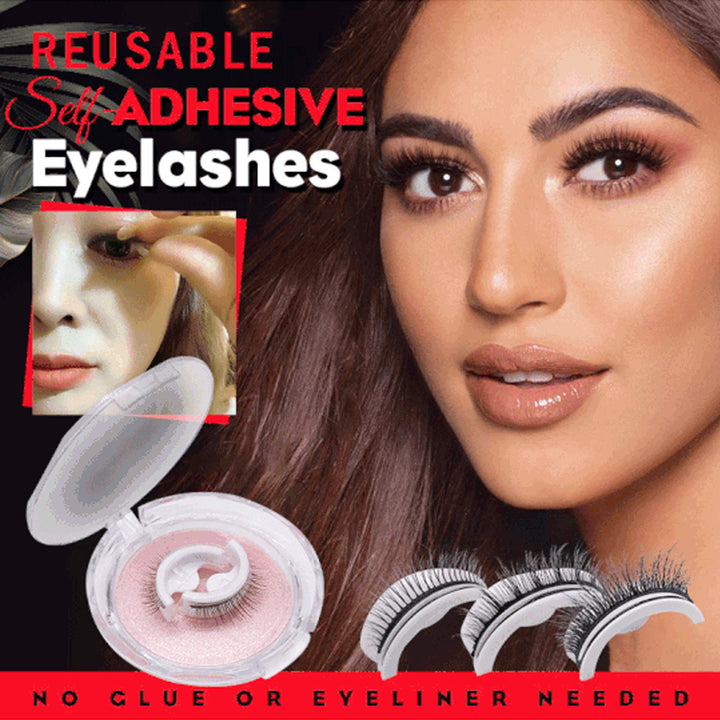 Women's Self Adhesive False Eyelashes Thick Glue Free