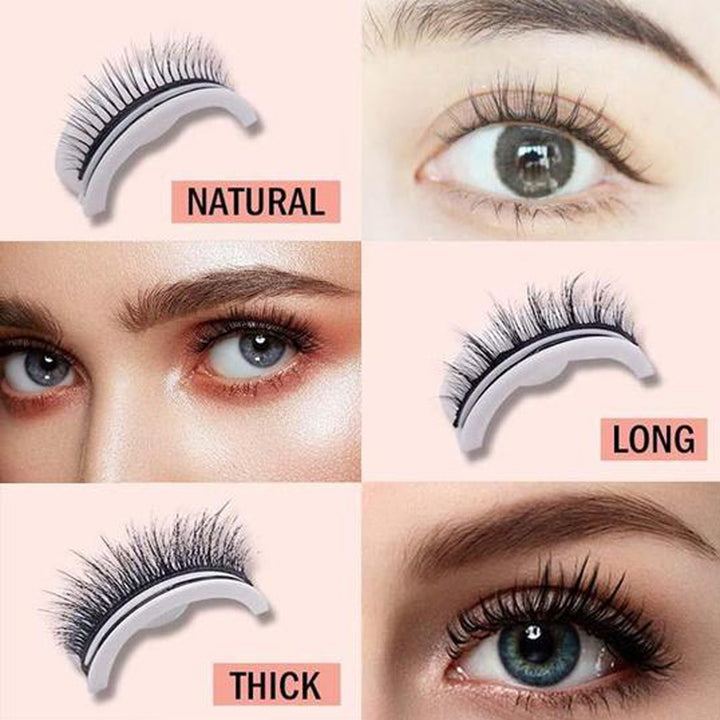 Women's Self Adhesive False Eyelashes Thick Glue Free