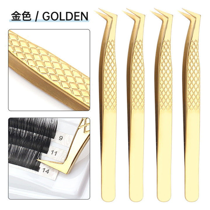 Grafting Eyelash Special Tweezers High Precision Fish Pattern Olecranon Tweezers Stainless Steel Eyelash Tweezers